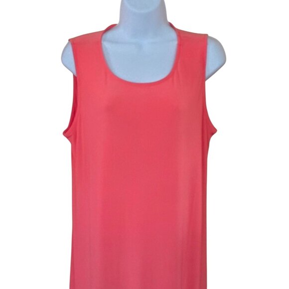 Sleeveless Coral Maxi Dress Tie Back laganlook fairycore beach nautical - Picture 3 of 8